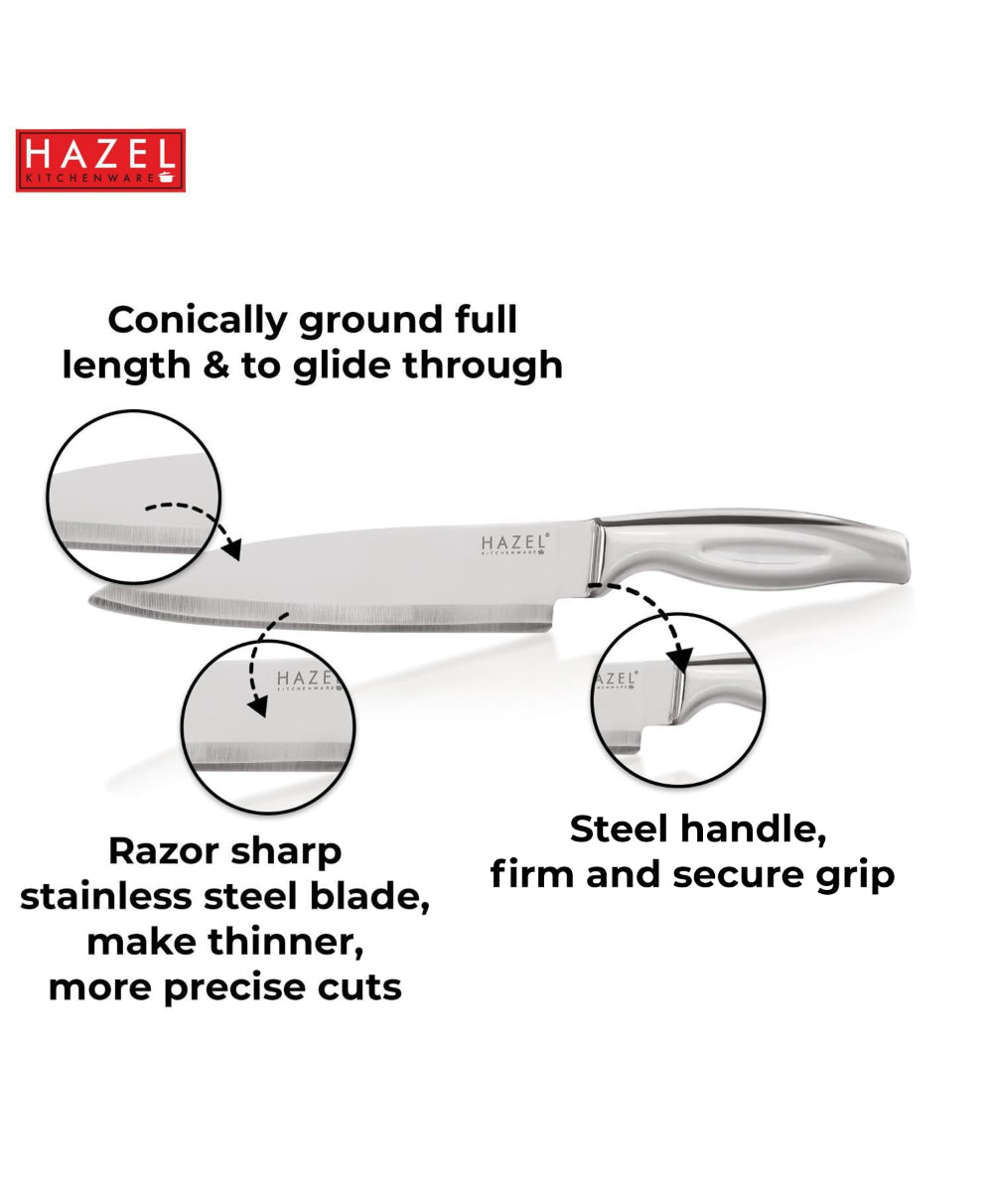 Stainless Steel Chef Knife, Sharp Kitchen Knife for Fruits & Vegetables