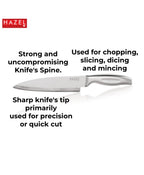 Stainless Steel Chef Knife, Sharp Kitchen Knife for Fruits & Vegetables