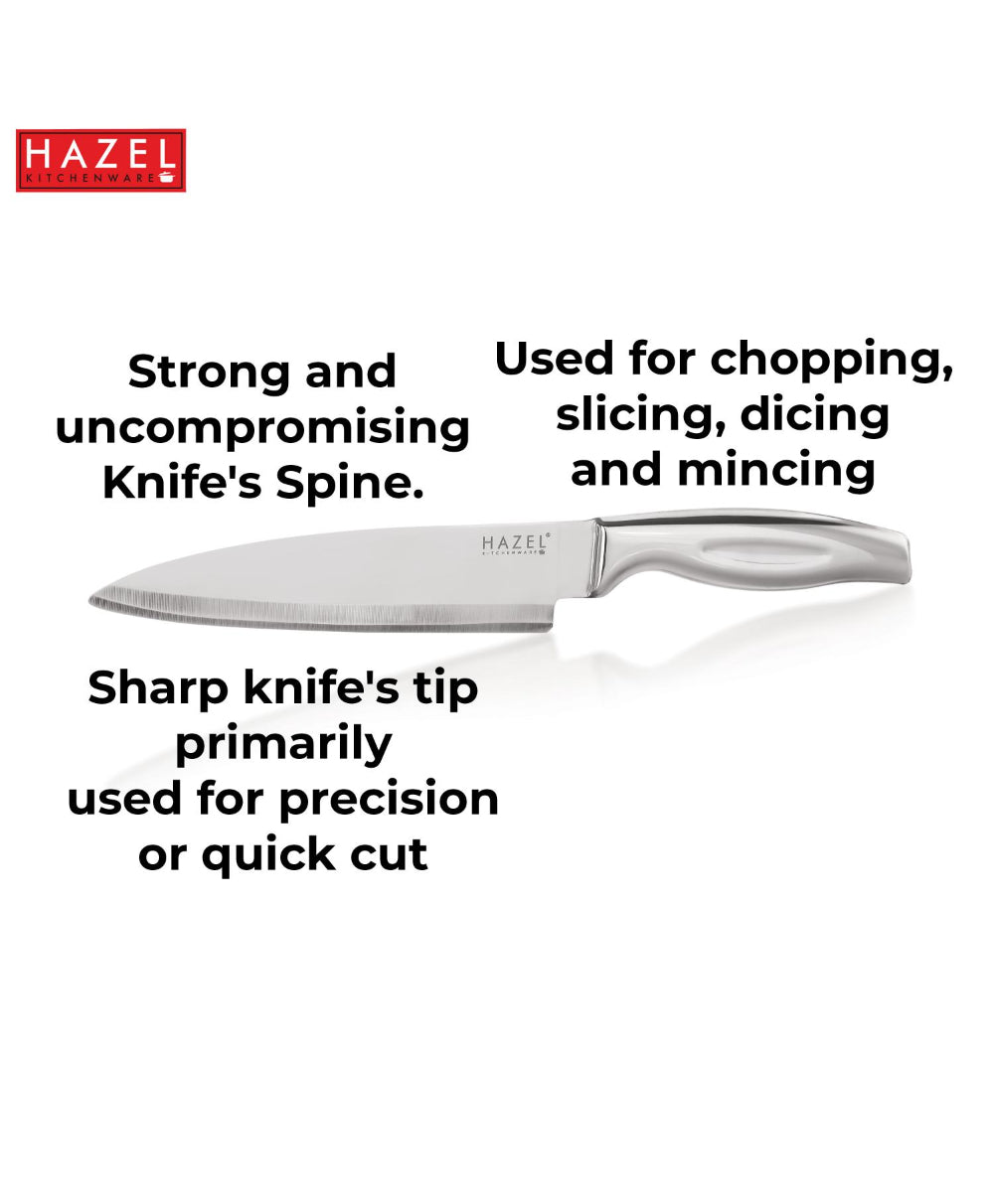Stainless Steel Chef Knife, Sharp Kitchen Knife for Fruits & Vegetables