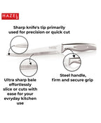 Stainless Steel Sharp Paring Knife for Kitchen, Kitchen Knife with Handle, Silver