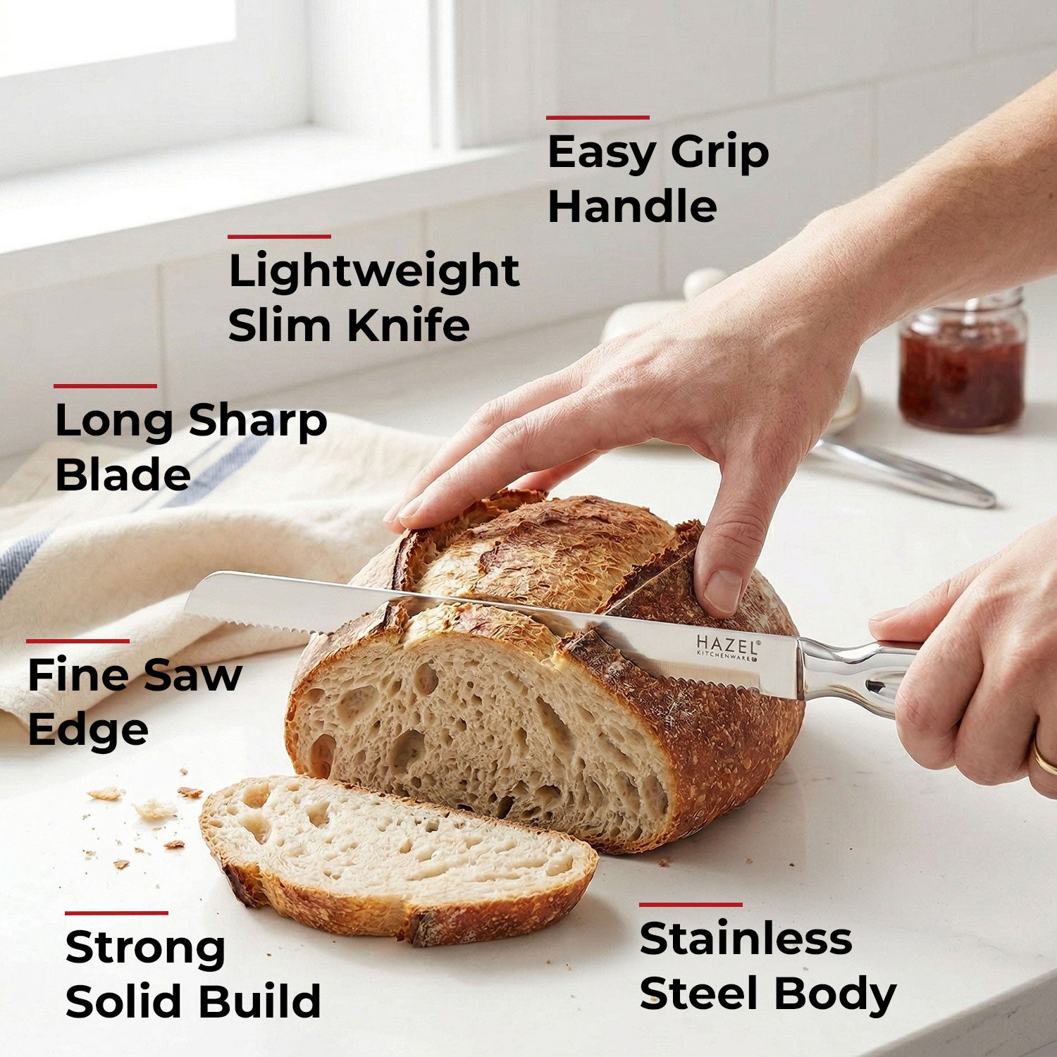 Stainless Steel Kitchen Knife, Easy Slice Cutter