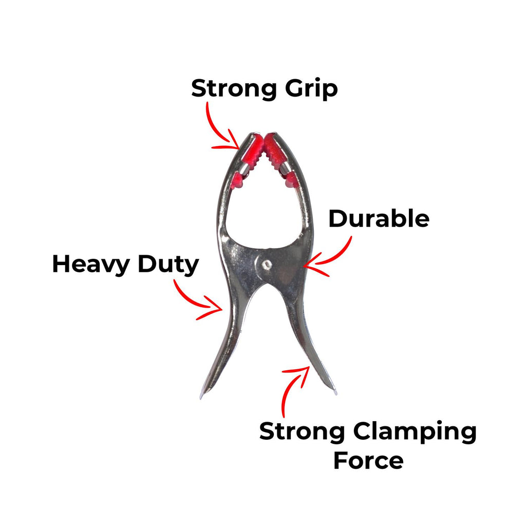 Steel Fish Cloth Clip with Rubber Grip – 1 Pc
