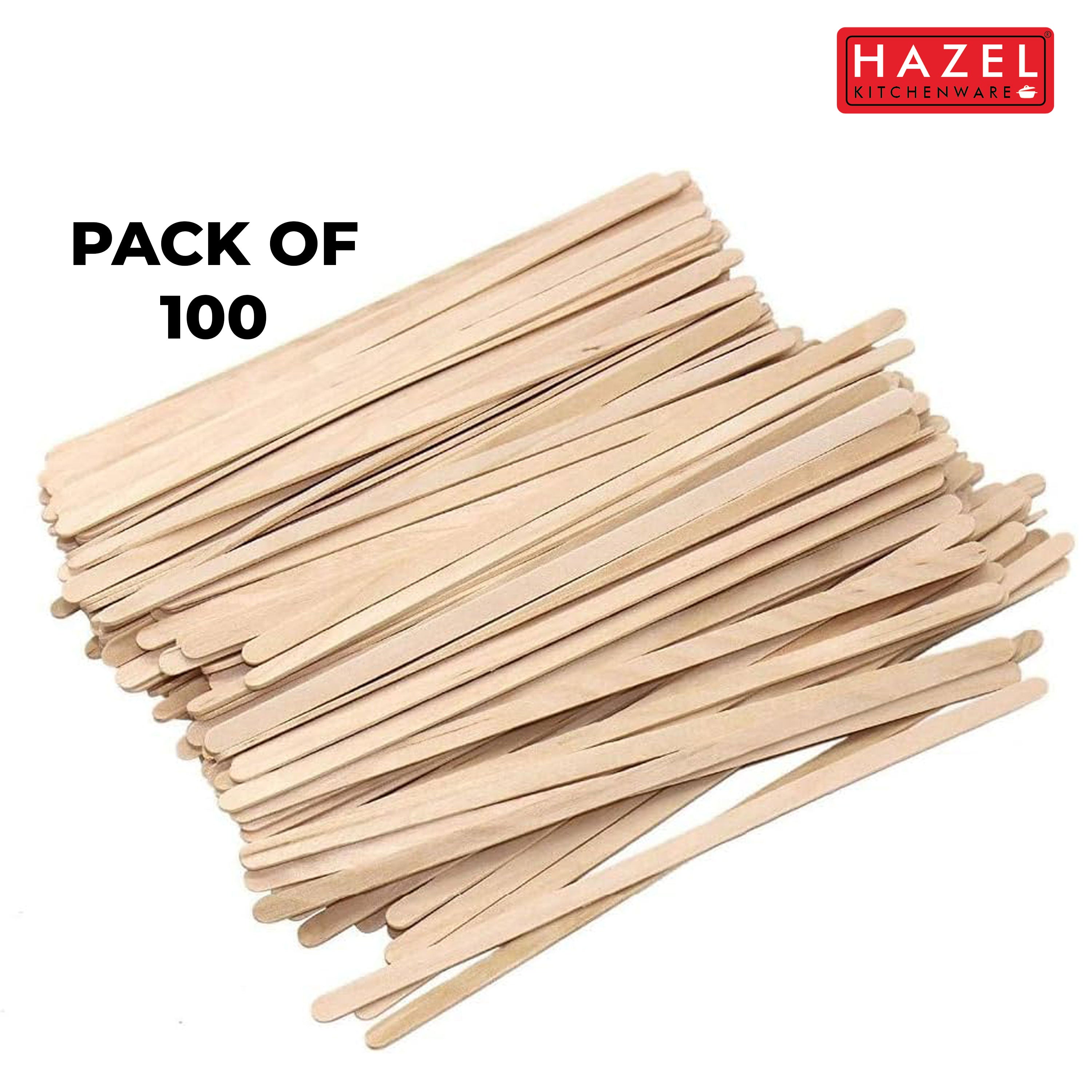 Disposable Wooden Coffee Stirrer, Pack of 100