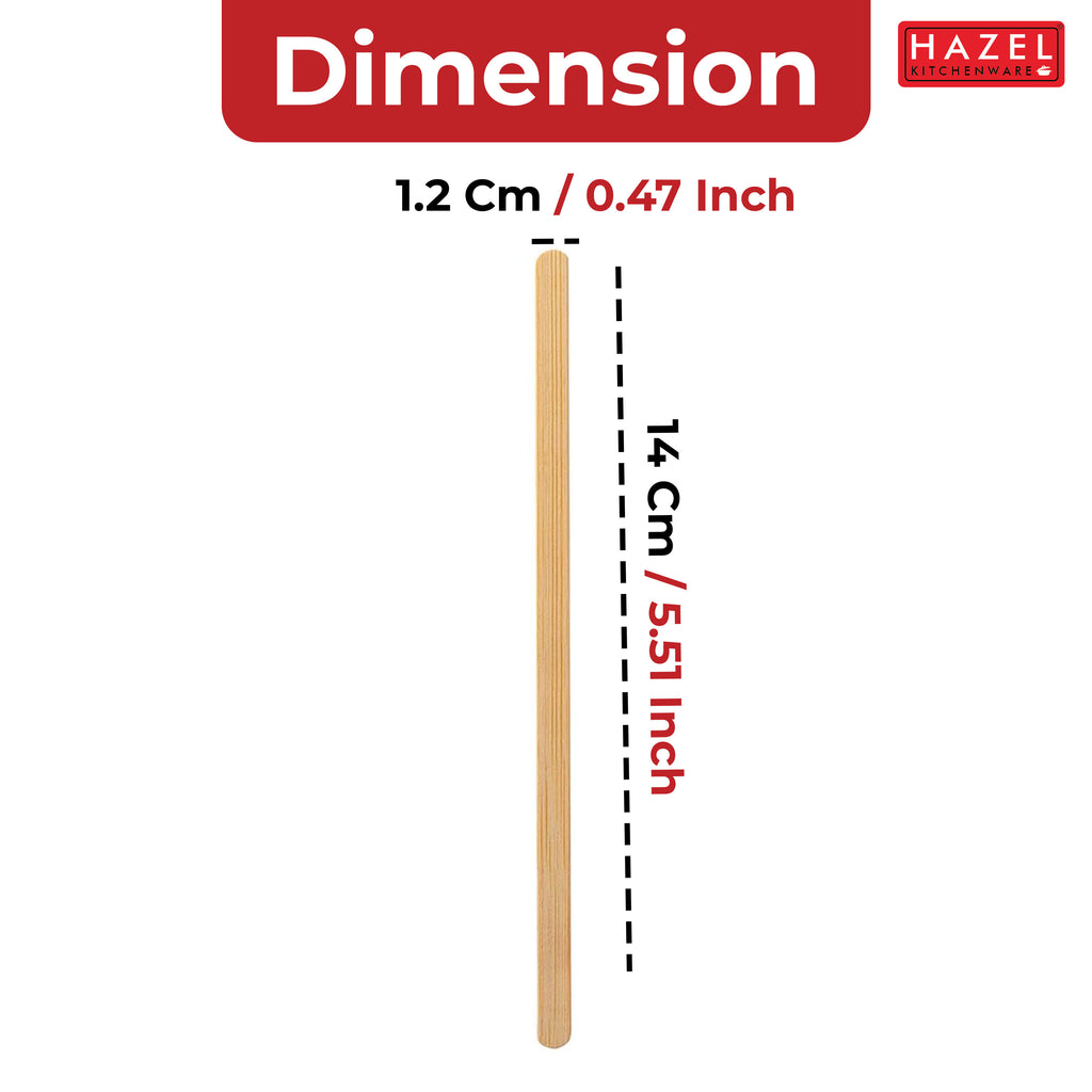 Disposable Wooden Coffee Stirrer, Pack of 100