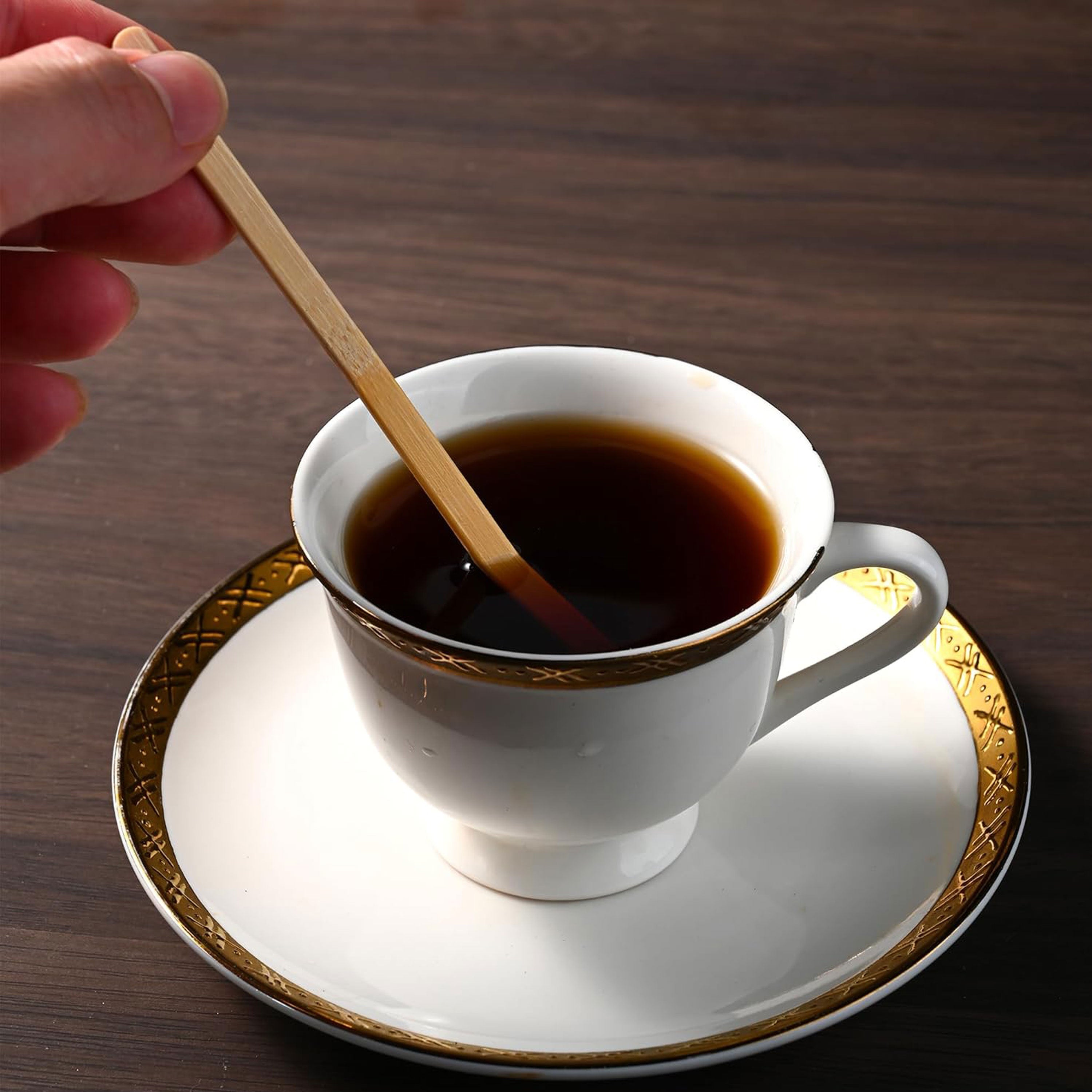 Disposable Wooden Coffee Stirrer, Pack of 100