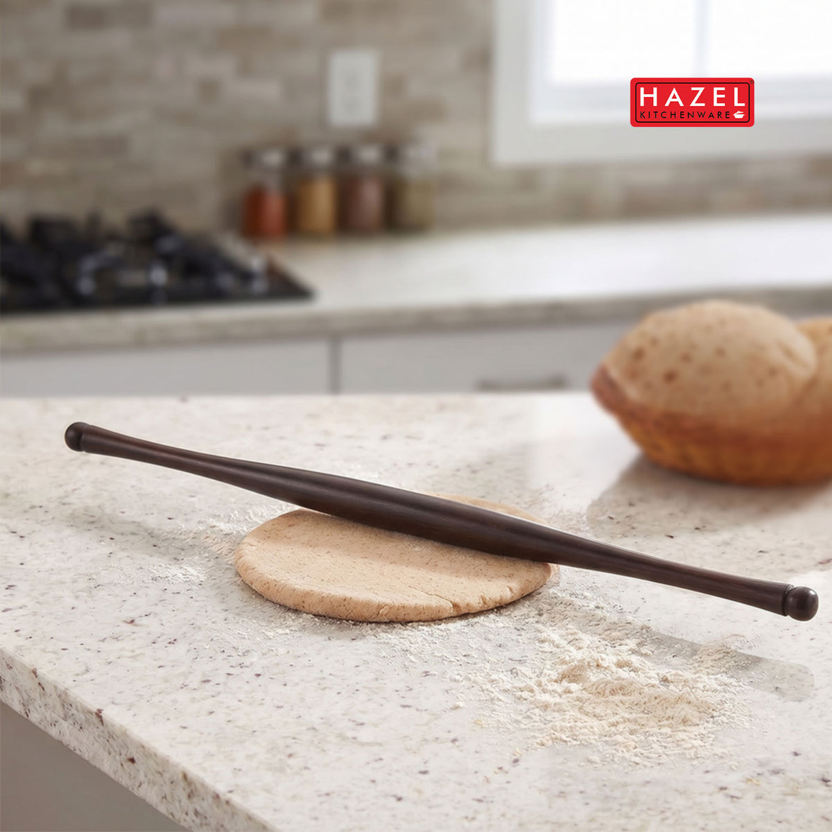 Sesam Wooden Belan for Chapati & Puri, 42cm