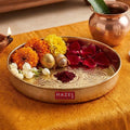 Brass Astmangal Traditional Pooja Aarti Thali, 12.5cm