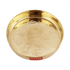 Brass Astmangal Traditional Pooja Aarti Thali, 12.5cm