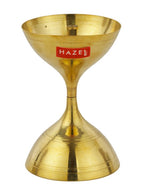 Nanda Deep Brass Diya Oil Lamp Pooja, Small, Golden
