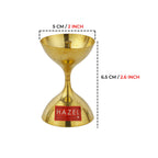 Nanda Deep Brass Diya Oil Lamp Pooja, Small, Golden