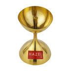 Nanda Deep Brass Diya Oil Lamp Pooja, Small, Golden