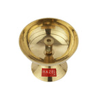 Payali Brass Diya Oil Lamp, Large, Golden