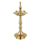 Brass Fancy Kerela Samay Diya Oil Diwali Puja Lamp, Golden