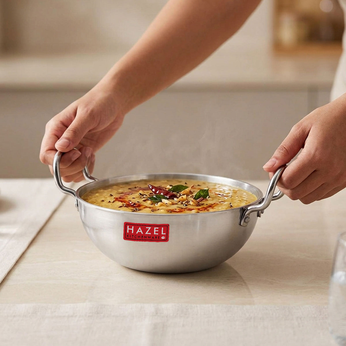 Aluminium Cooking Kadhai, Ideal for Frying, Saute & Daily Use