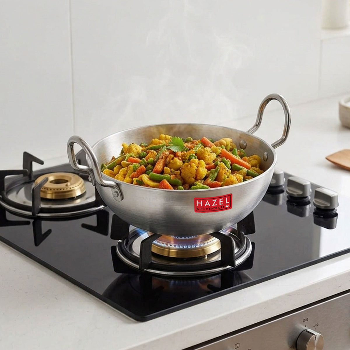 Aluminium Cooking Kadhai, Ideal for Frying, Saute & Daily Use
