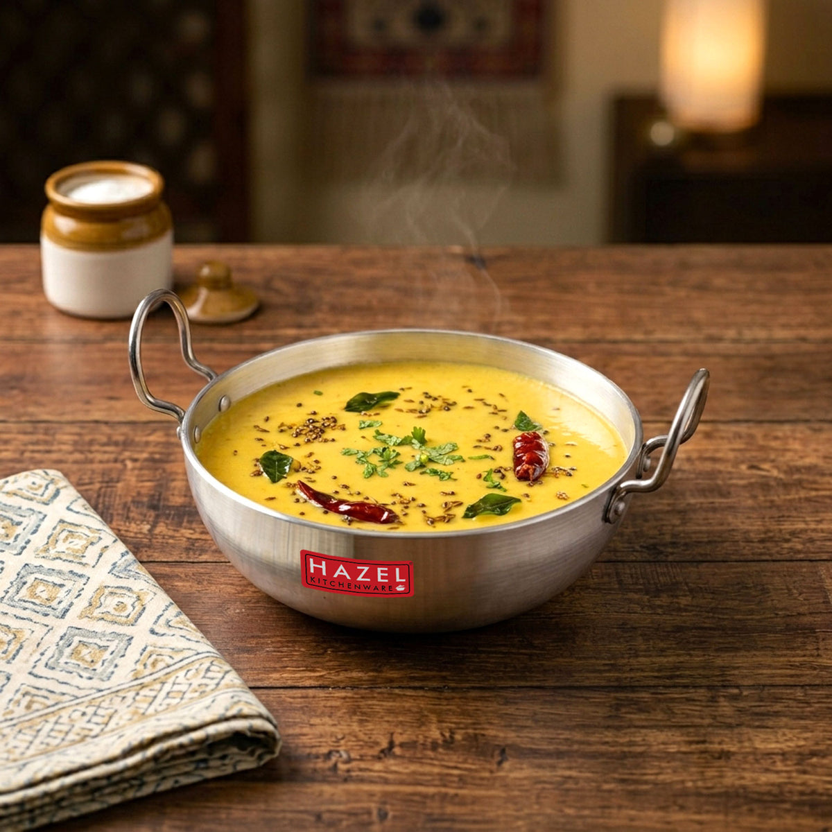 Aluminium Kadai with Handle, 1750 ML