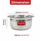 Aluminium Flat Bottom Patila (Tope), 3.1 L
