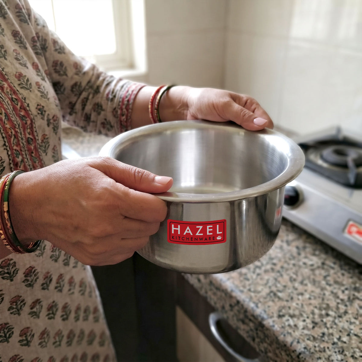Aluminium Flat Bottom Patila (Tope), 3.1 L