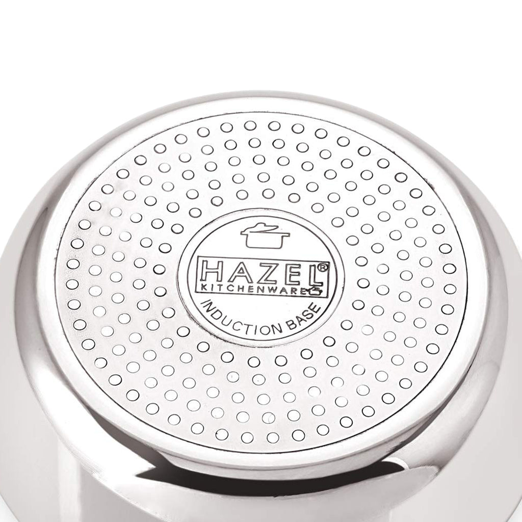Aluminium Induction Base Flat Bottom Patila Tope Pot, 1400 ml, Silver