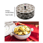 Mini Stainless Steel Idli Plate 4-Rack Plates, 18 Idlies per Plate