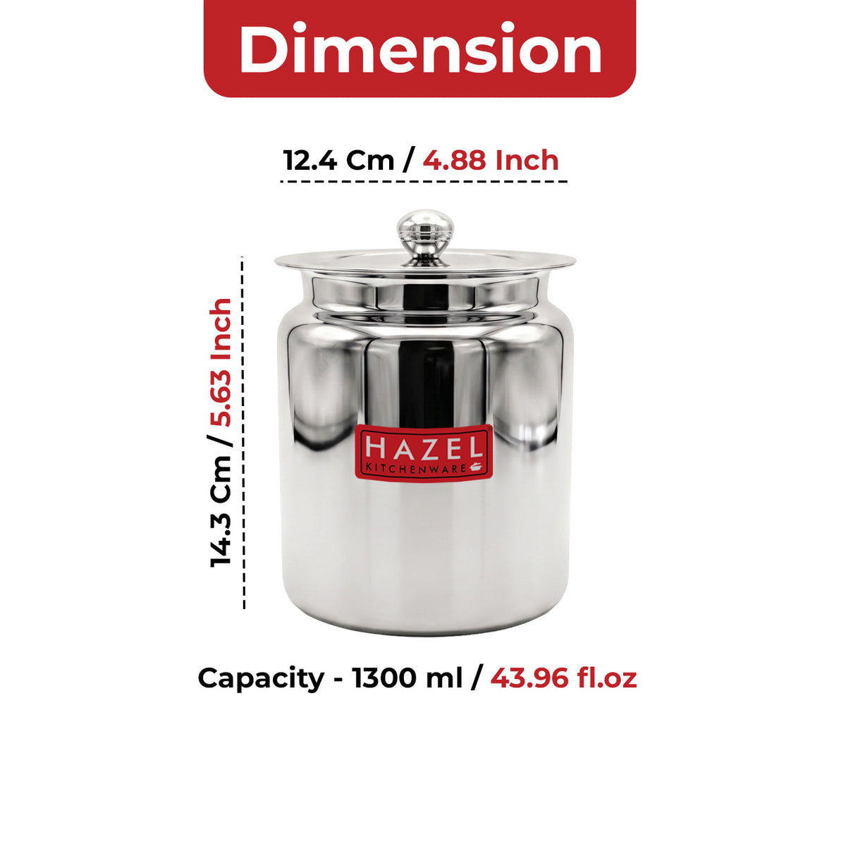 Stainless Steel Oil ghee Container with Lid, Kitchen Dispenser