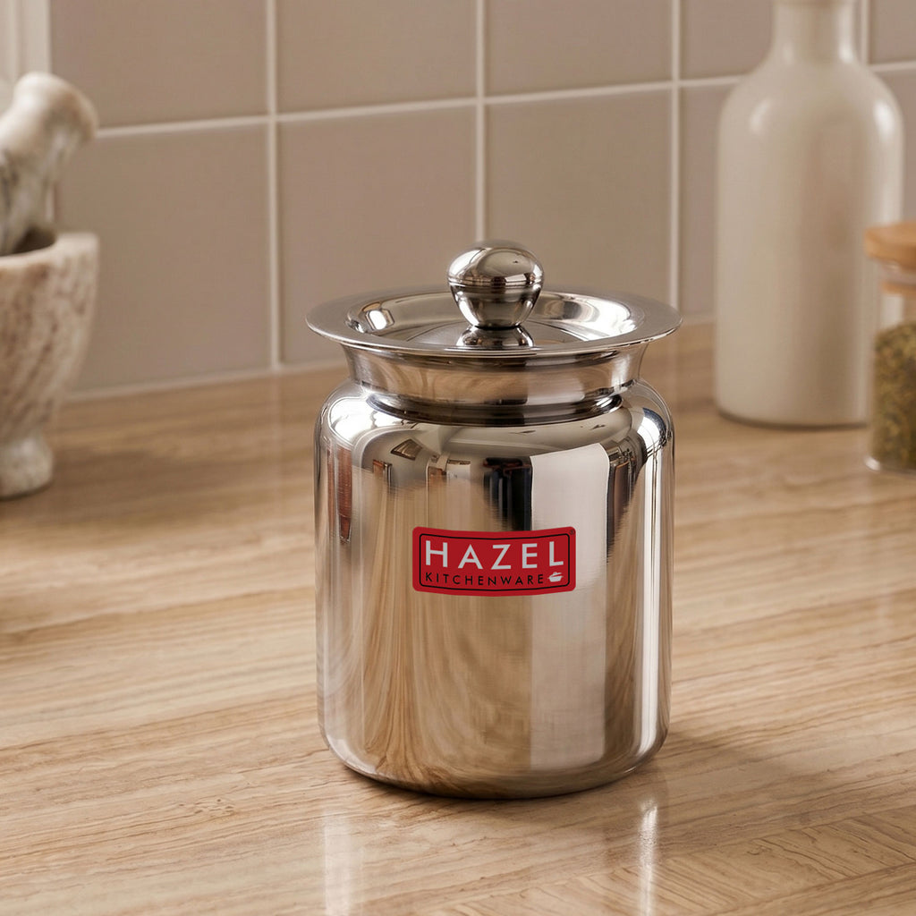 Stainless Steel Oil Container With Lid, 400ML