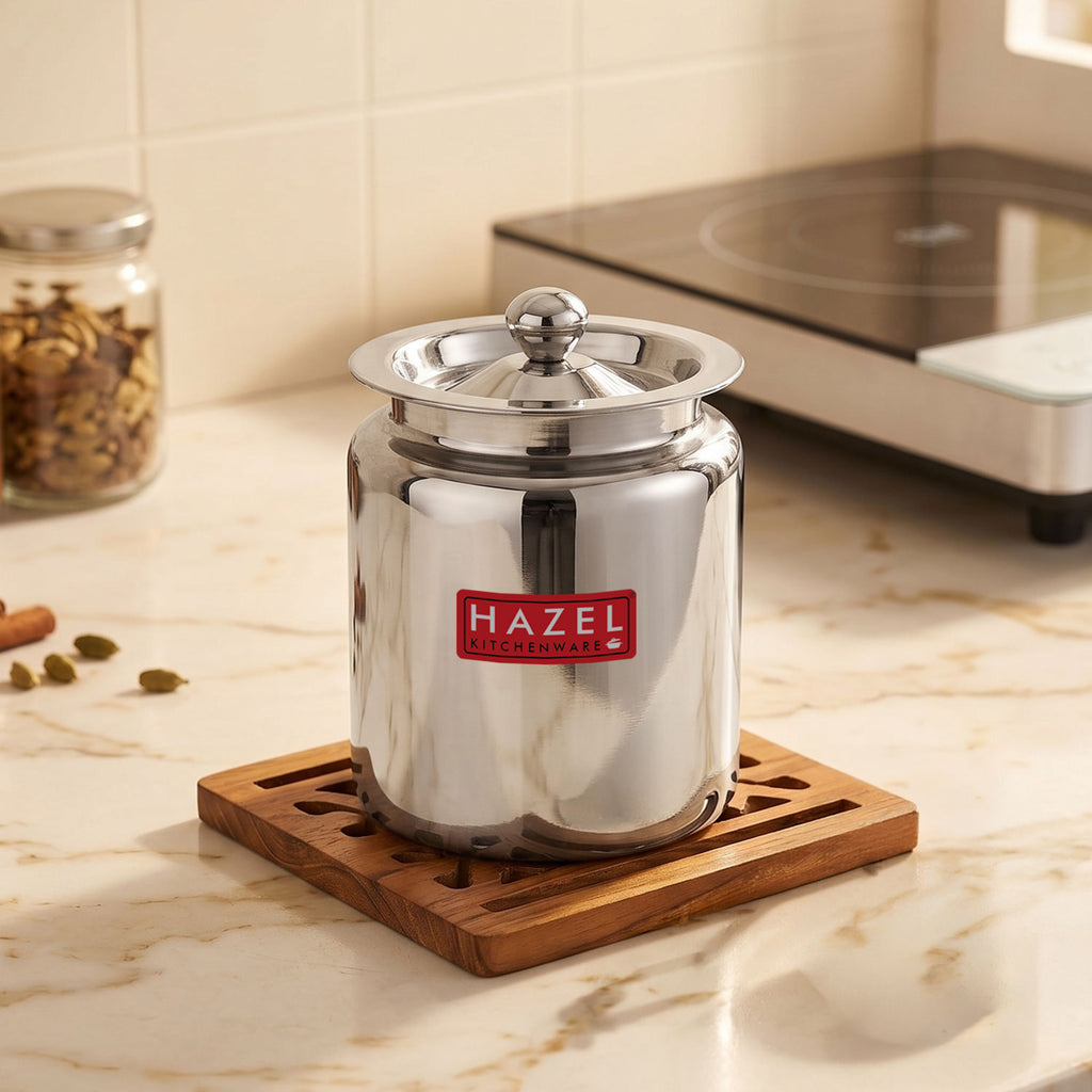 Stainless Steel Oil Container With Lid, 800ML