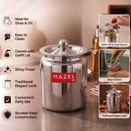 Stainless Steel Oil Container With Lid, 1300 ml