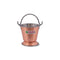 Food Curry Dal Serving Stainless Steel Bucket, 600 ml, Silver & Copper
