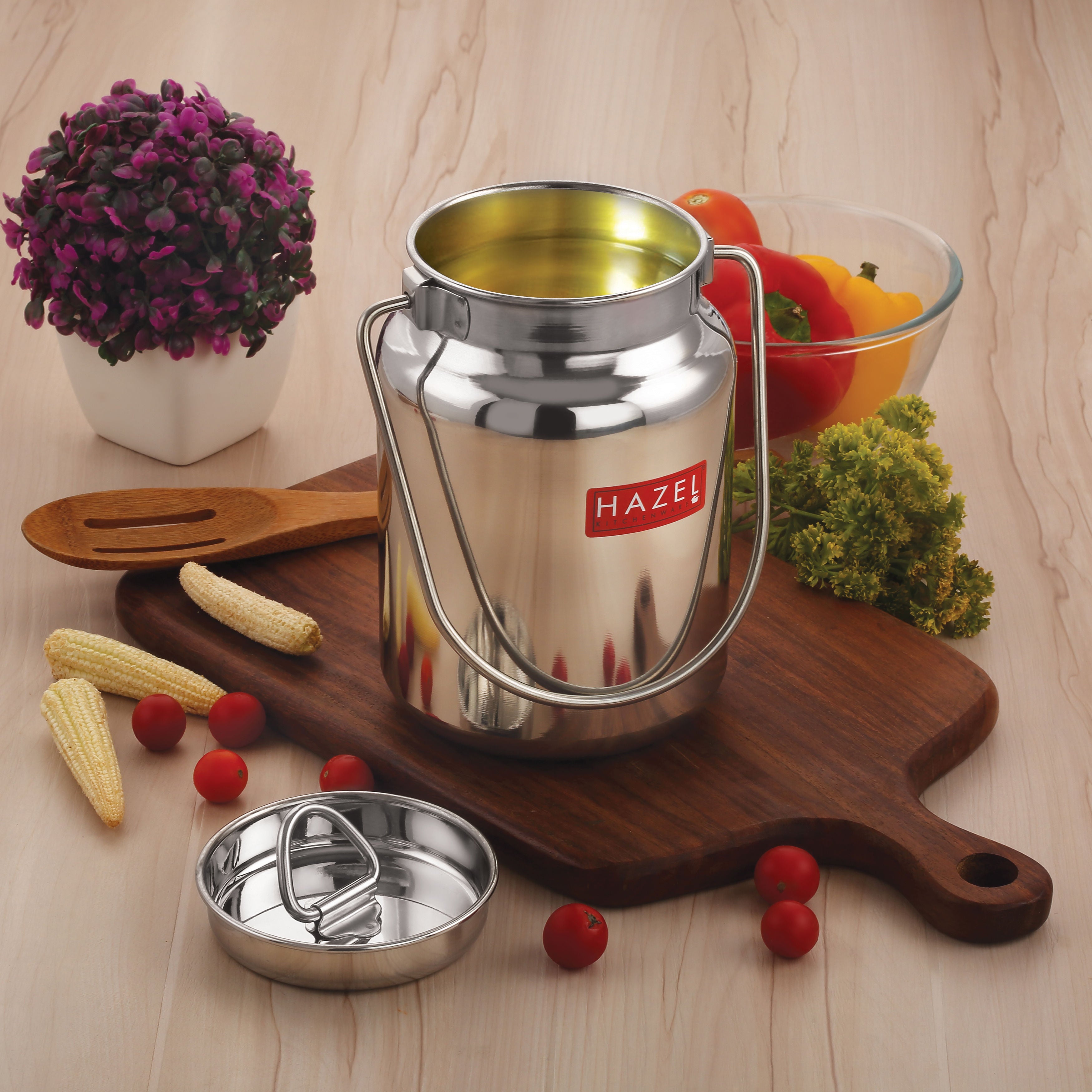 Stainless Steel Oil and Ghee Air Tight Container, 4000 ml