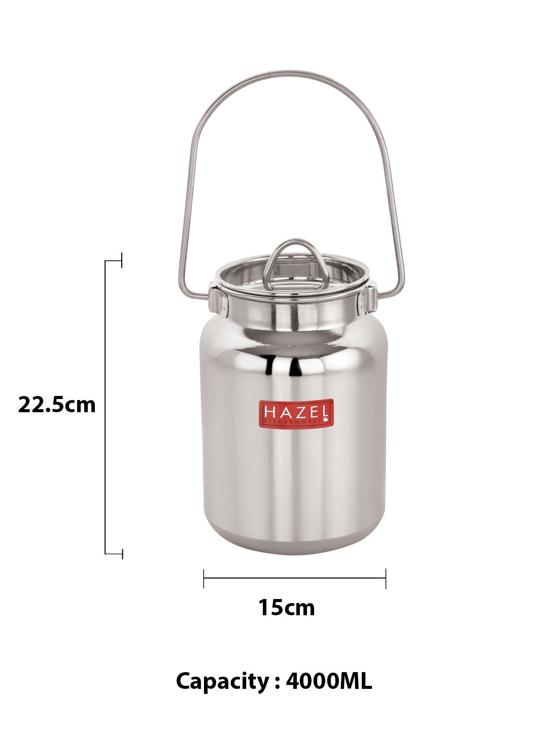 Stainless Steel Oil and Ghee Air Tight Container, 4000 ml