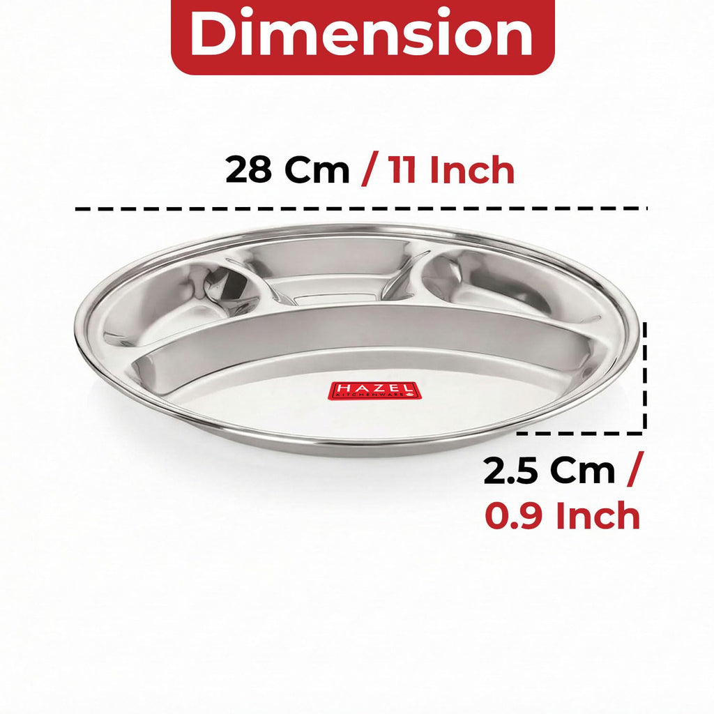 4 Compartment Mess /Lunch Plate, Small