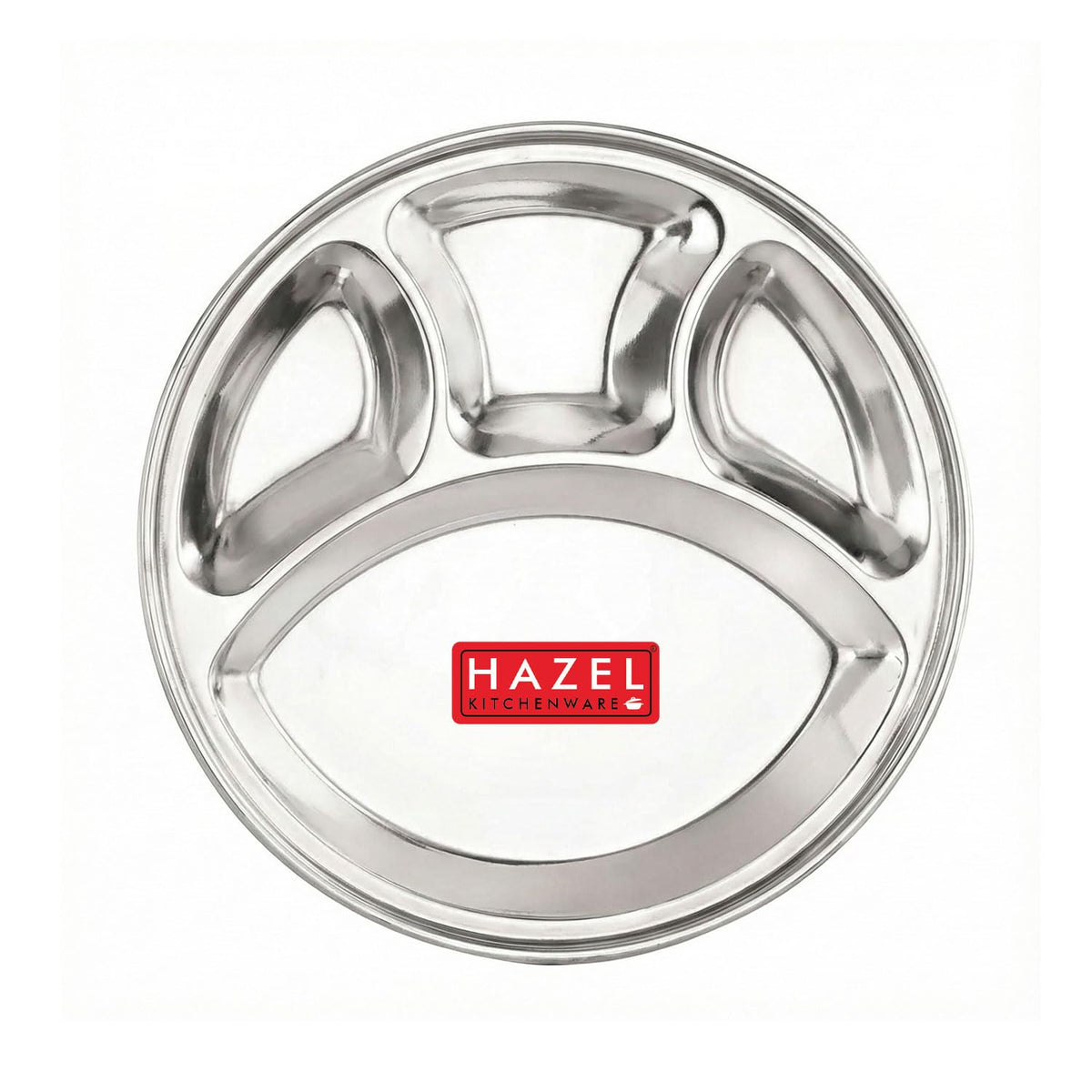 Stainless Steel 4 Compartment Round Thali