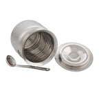 Stainless Steel Supreme Hammered Finish Oil Ghee Pot, 400 ml, Silver