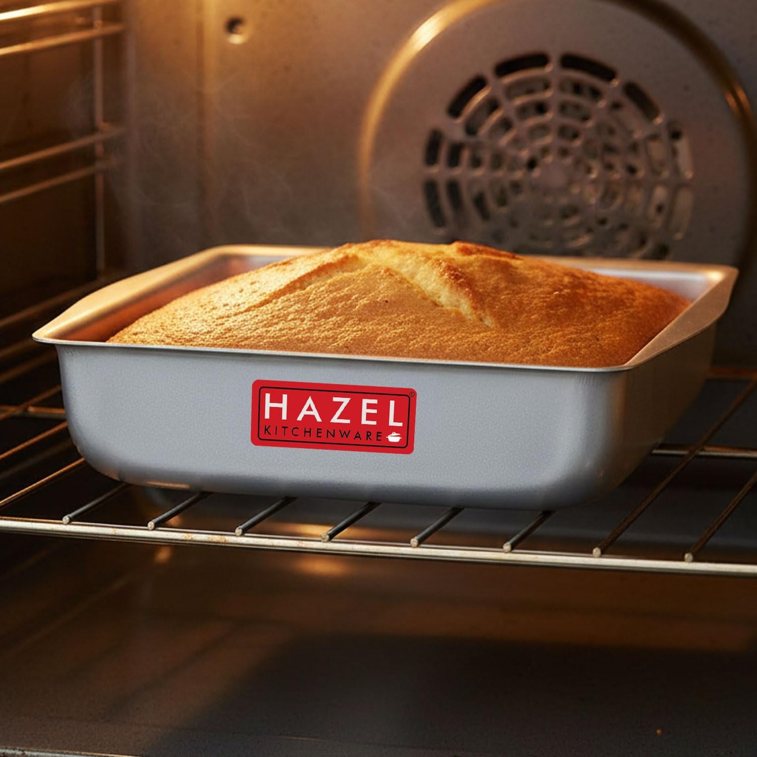 Aluminium Square Shape Cake Mould, Silver, Small