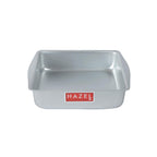 Aluminium Square Shape Cake Mould, Silver, Small