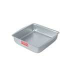 Aluminium Square Shape Cake Mould, Silver, Small