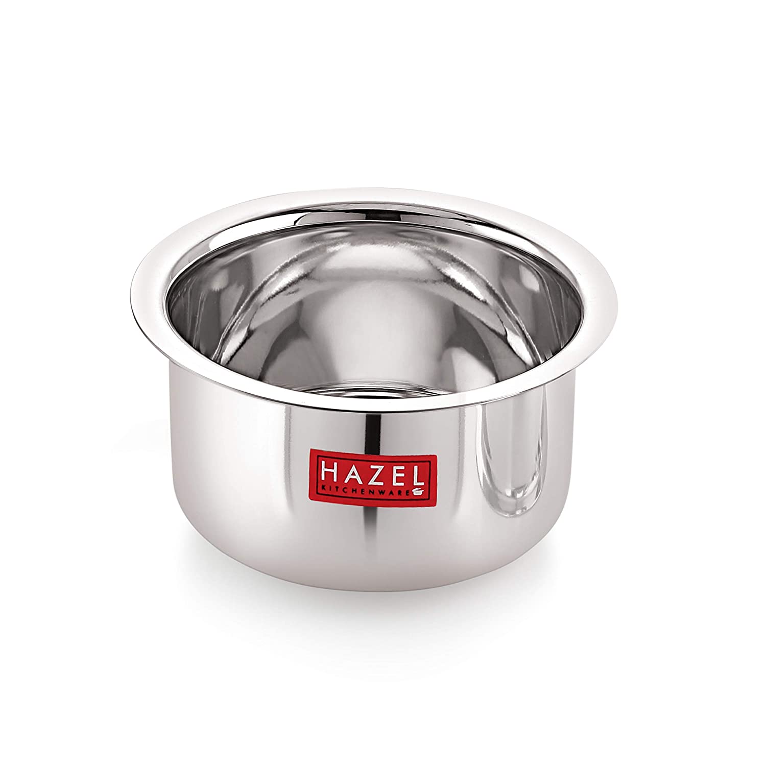 Stainless Steel Flat Tope without Lid, Set of 3, 300, 500 & 700 ml, Silver