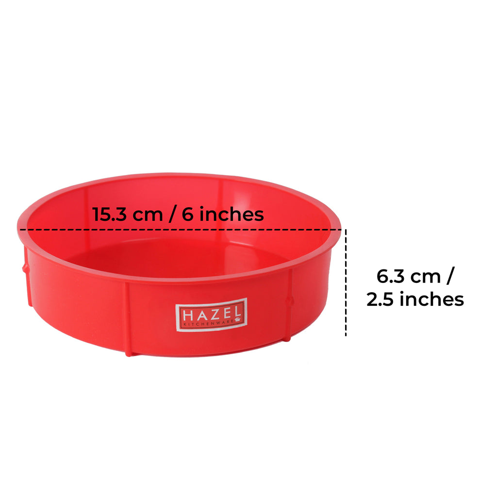 Silicone Small Round Cake Mould 15.5 cm, Red