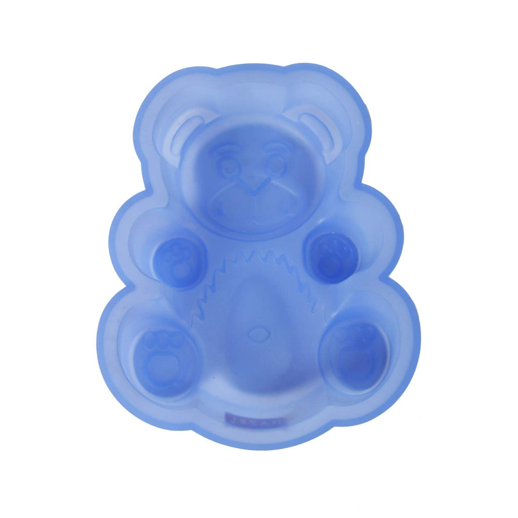 Silicone Small Teddy Bear Shape Cake Mould, 18 cm, Blue