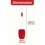 Big Silicone Spoonula Spatula, 30 cm shown from above.