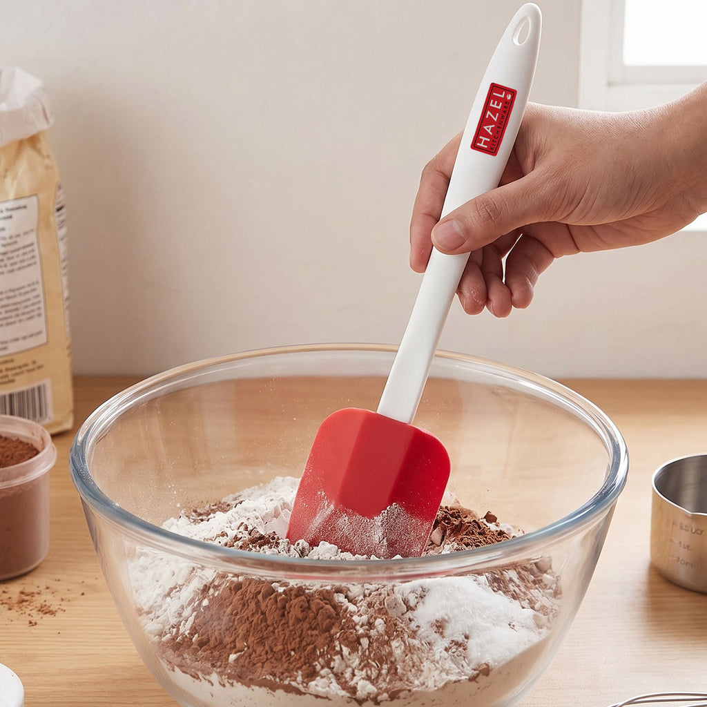 Big Silicone Spoonula Spatula, 30 cm in an angled product photograph.
