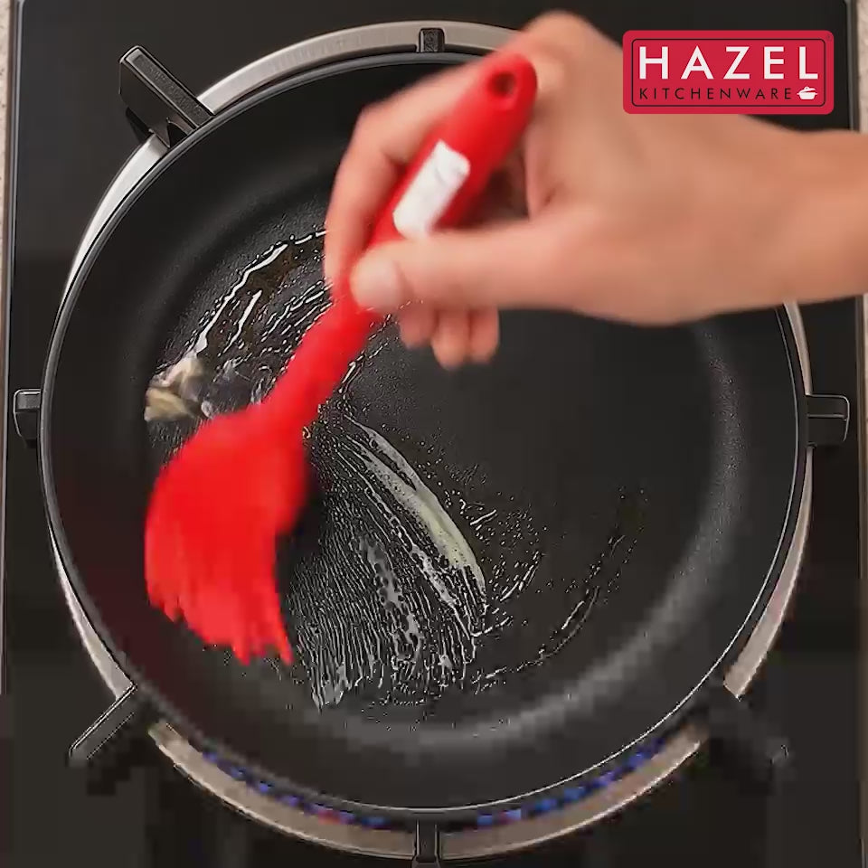 Silicone Basting Brush 8 Inch Red, Heat Resistant Oil Brush for Baking
