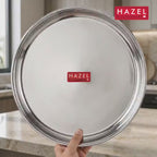 Stainless Steel Dinner Thali Plate, 26.5 cm Bhojan Plate, Set of 1