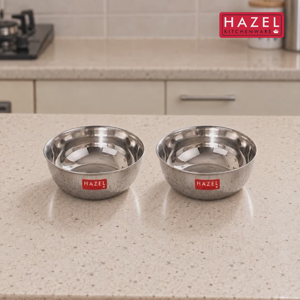 Stainless Steel Bowl 400 ML (Set of 2)